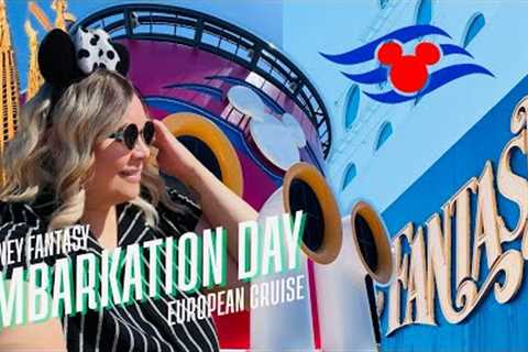 DISNEY FANTASY CRUISE⚓️European Sailing May 2025| Barcelona Travel Day & Embarkation Day