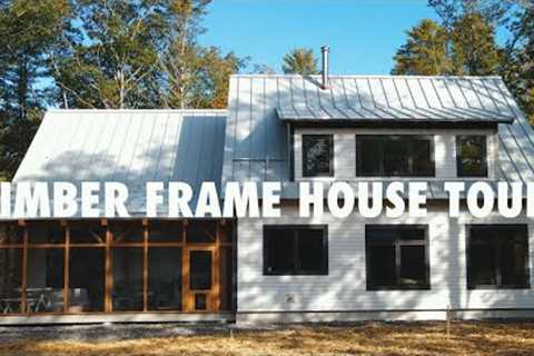 Inside a MidCoast Maine timber frame home and barn | Shelter Design Build