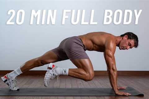 20 Min Full Body Workout - Build Strength & Burn Fat At Home (No Equipment + No Jumping)