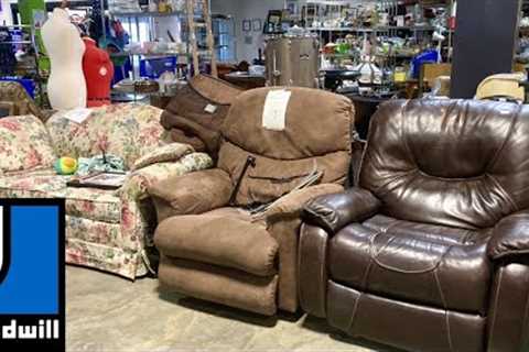 GOODWILL SHOP WITH ME SOFAS ARMCHAIRS TABLES FURNITURE DECOR KITCHENWARE SHOPPING STORE WALK THROUGH
