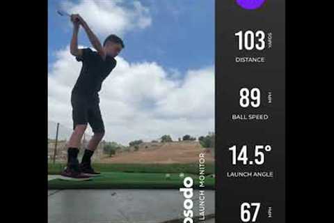2nd time golfing. Any tips are appreciated! #golf #golfing #youthsports  #youtubeshorts #rapsodo