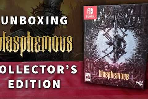Unboxing BLASPHEMOUS Collector's Edition (Limited Run Games)
