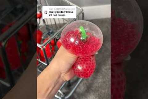“I BET YOU DON’T HAVE 20 ALL RED FIDGETS” 💋🎈‼️#fidgets #colors #challenge #trend #shopping