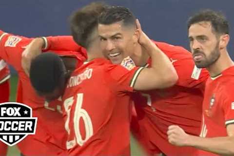 Cristiano Ronaldo scores to give Portugal a 2-1 lead over Germany