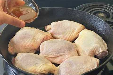 Every Good Cook Should Know This Recipe! Hubby Asks for it Everyday! Chicken Thighs Dinner in a Pan
