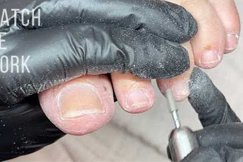 Professional pedicure at my salon (gentle foot care)