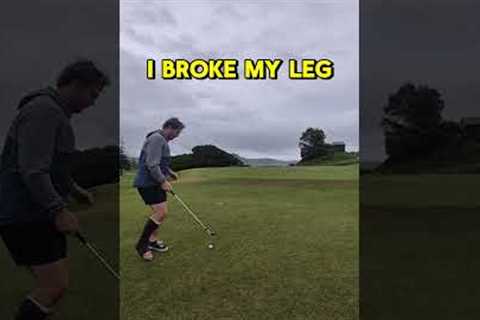 Nearly scratch!##golfhumor #golftok #golf #brokenleg #beginnergolf #viral #golfing #comedy #shorts