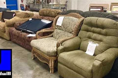 GOODWILL SHOP WITH ME FURNITURE SOFAS ARMCHAIRS KITCHENWARE ELECTRONICS SHOPPING STORE WALK THROUGH