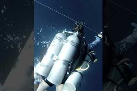 Teaching a Trimix Diver Course. 80 meter / 262ft Dive #scuba #diver #diving #underwater #ocean