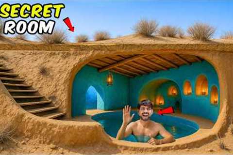 We Build A Secret Underground Swimming Pool - In Desert 🥵