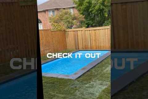 Backyard transformation ✅          Fiberglass pool installation ✅                       #pool #spa