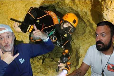 Divers React to Claustrophobic cave dive with the @BlueWorldTV crew