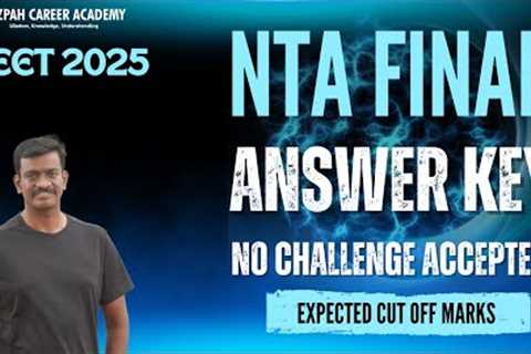 🔴Live - NEET 2025 Final Answer Key Released - No Changes - Mizpah Career Academy