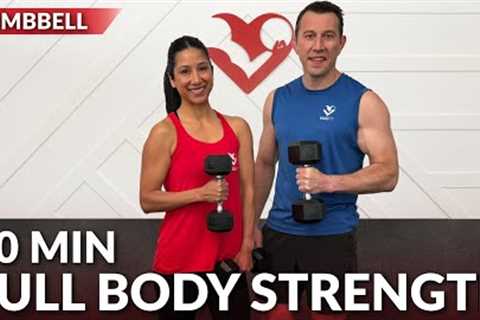 40 Min Strength Training at Home - Full Body Dumbbell Workout Weight Training for Women &amp; Men..