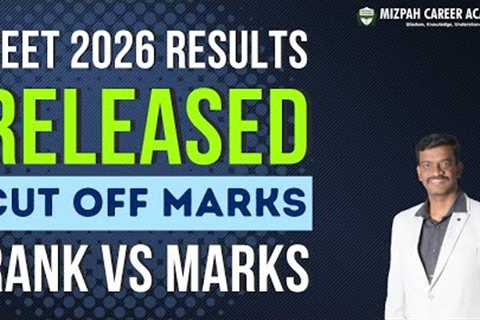 🔴Live - NEET 2025 RESULTS Released - Marks vs Rank - Mizpah Career Academy