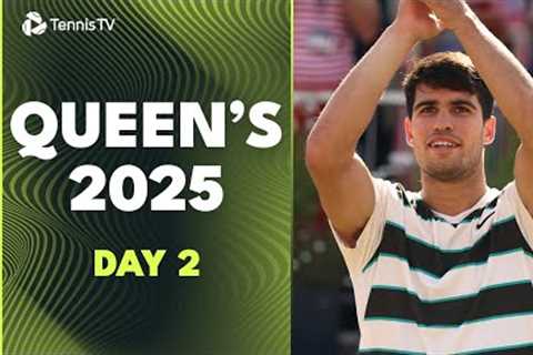 Alcaraz Returns To Grass; Fritz vs Moutet Epic; Draper, Shelton Play | Queen's 2025 Highlights Day 2