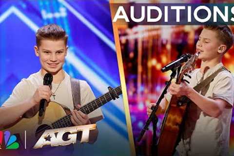 13-Year-Old Chase Varnes Wins Over The Judges With Life Goes On by Ed Sheeran | AGT 2025