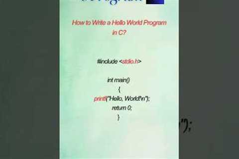 C Program Hello World | C Programming for Beginners | First C Code #shortsfeed #shorts #learntocode