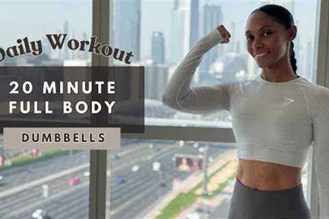Full Body Workout - 20min DUMBBELL | Build Muscle &amp; Strength