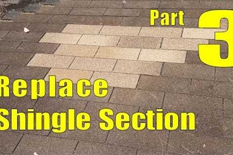 Roof Repair Asphalt Shingles Hurricane Damage 3 - Replace Shingle Section