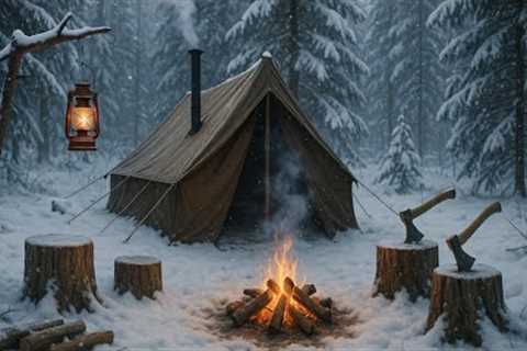 Survive a Snowstorm at -40C | Build a COZY and SAFE Shelter | Survival Skills | Cooking Over Fire