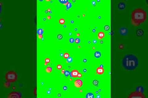 Social media icons animation | Social media icons green screen | Floating icons animation | Free