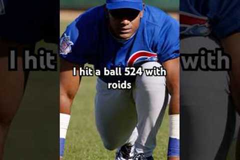 “I hit it 582ft off the hands” #batbros #baseball #homerun #barrybonds #sammysosa #markmcgwire