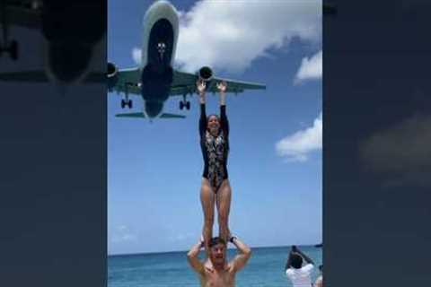 Trying to TOUCH airplane wheels on landing!