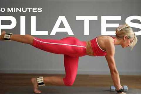 40 Min Power Pilates x HIIT Workout with Dumbbells | Full Body Strength &amp; Sweat at Home