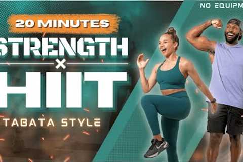 20 Minute Full Body Strength X HIIT Workout [Tabata Style / Beginner Friendly/ No Equipment]