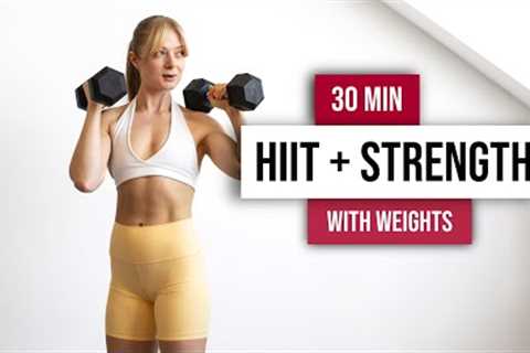 30 MIN ALL STANDING WORKOUT with Dumbbells | Full Body Cardio HIIT + Strength