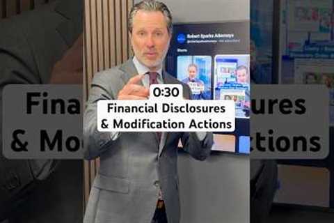 Financial Disclosures & Modification Actions. #family #law #divorce #attorney #lawyer