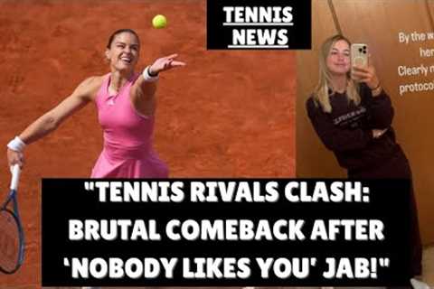 Tennis Rivals Clash: Brutal Comeback After ‘Nobody Likes You’ Jab! #tennis #sportsnews