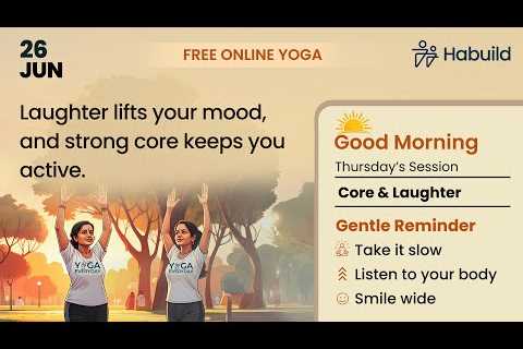 Habuild Yoga | Core & Laughter with  @saurabhbothra    | Live M