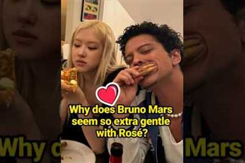 Why does Bruno Mars seem so extra gentle with Rosé?  #celebrity #BrunoMars #Rosé