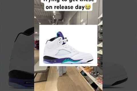 Trying to find Grape Jordan 5’s on release day🫣 #sneaker #shoes