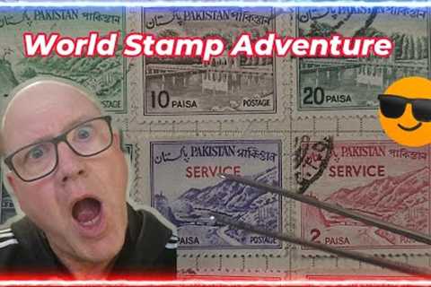 Opening My Grandfathers World Stamp Collection!