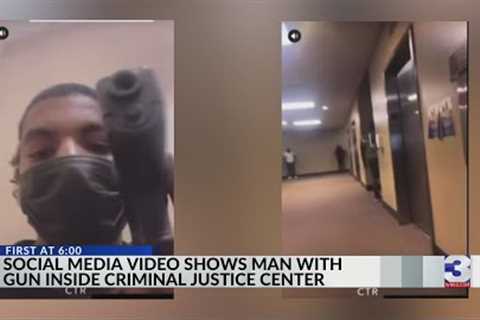 Social media video shows man with gun inside Criminal Justice Center