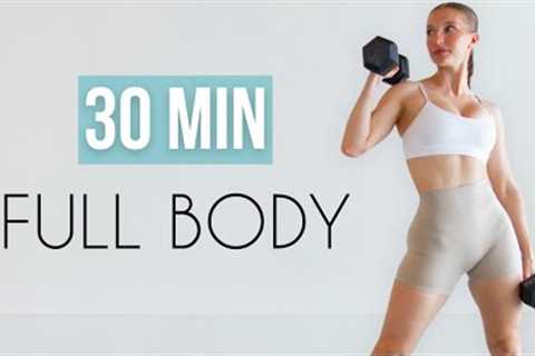 30 MIN FULL BODY TONING &amp; STRENGTH (Total Body Workout At Home)