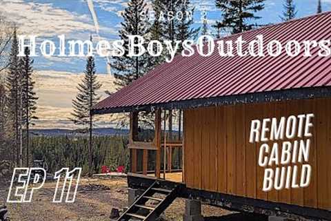 OFF GRID CABIN BUILD | Ep 11 | Emergency Wood Stove Install | Milling Loft Boards | Screened Porch
