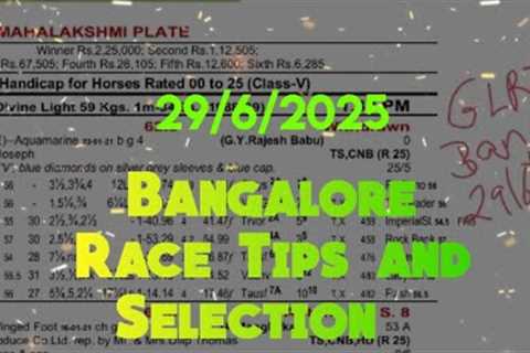 Bangalore Race Tips and Selection || The Chief Ministers Cup