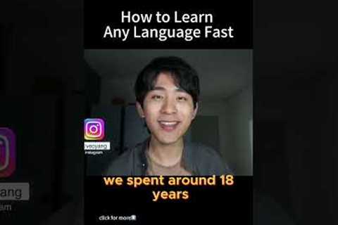How to learn any languages fast #language #learning #english
