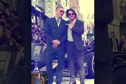 Brad Pitt Caught Run &amp; Hugged Tom Cruise at F1 Premiere #funny #shorts #love #comdey #music..
