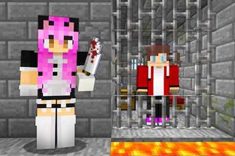 JJ Have A CRAZY FAN GIRL in Minecraft!