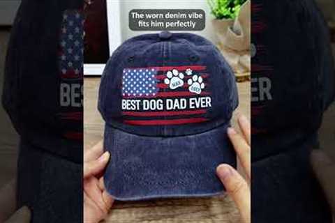 Denim cap for the best husband and dog dad #giftideas #personalized #gifts #dogdad