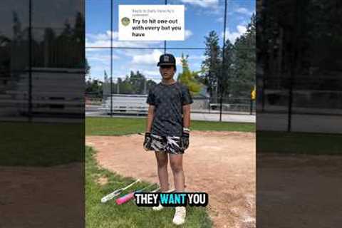 Hitting a Homer with every bat I own. Icon, soldier tank, etc. #mlb #baseball #baseballlife #sports