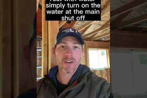 Tips to testing water lines properly per plumbing code! ✅ For DIY’ers