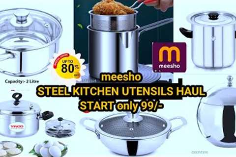 Meesho*Random steel Utensils Haul | Meesho Steel Bartan Haul | Affordable Kitchen products #Meesho