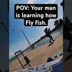 When He’s New to Fly Fishing and You feel like the Target 🎯😩 #FLYFishing #CouplesThatFish