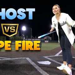 GHOST vs. HYPE FIRE | Softball Bat vs. Baseball Bat | HOME RUN DERBY